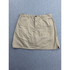 Croft Barrow Skort Womens 14 Stretch Beige Activewear Athlesure Tennis